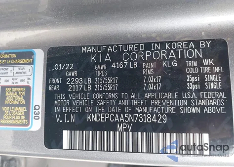 2022 Kia Seltos Lx from USA, damaged, VIN KNDEPCAA5N7318429